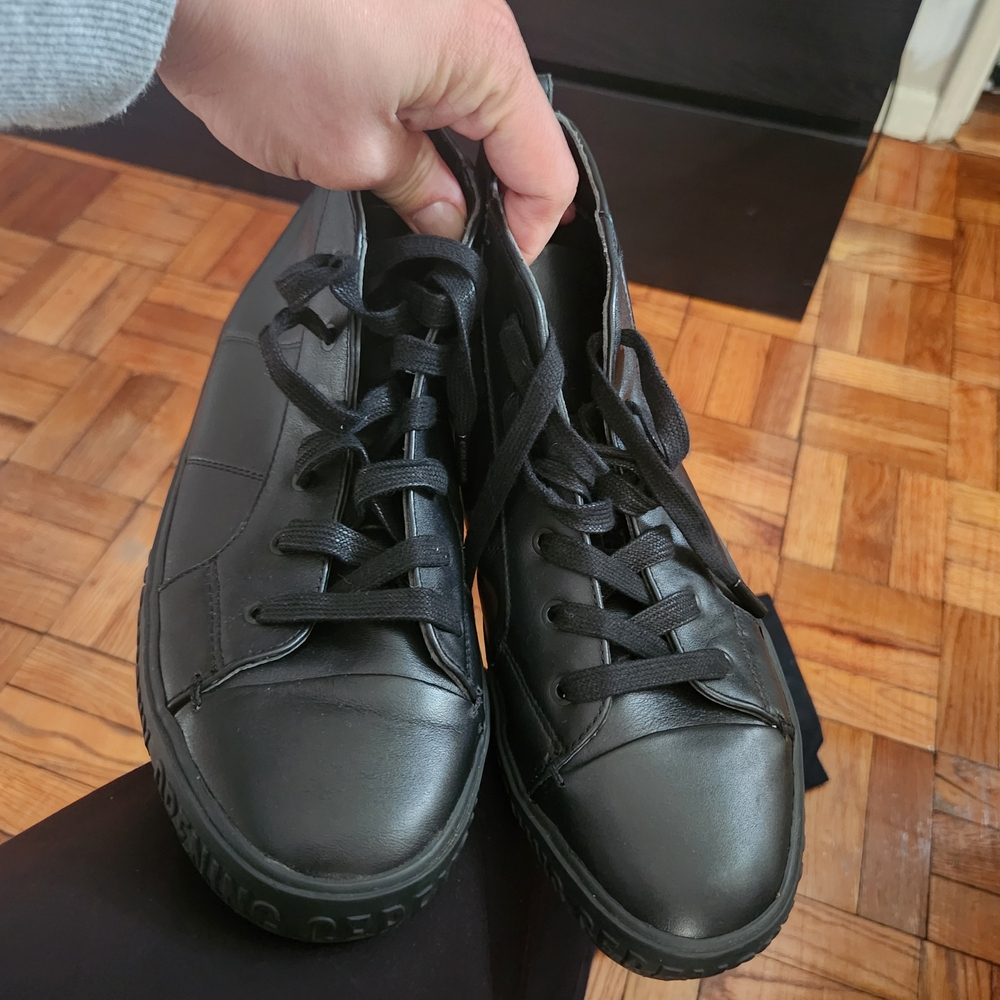 Opening Ceremony Black Leather Sneakers